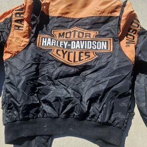 Harley-Davidson Black and Orange Jacket
